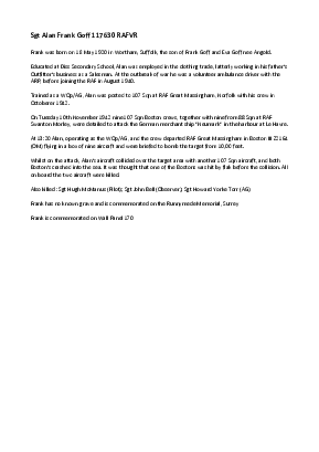A preview of a PDF biography for Goff, Alan Frank